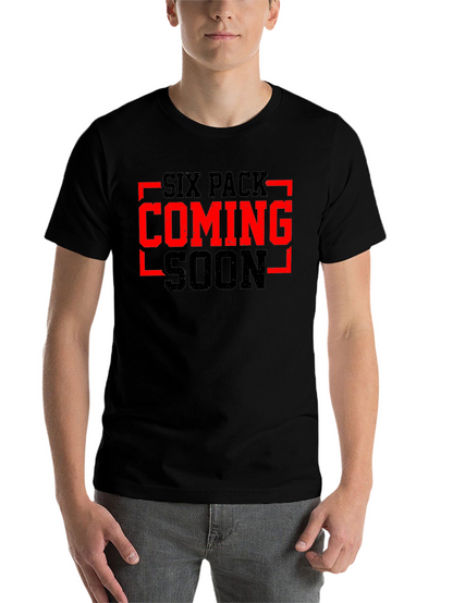 Six Pack Coming Soon Black Graphic Tee