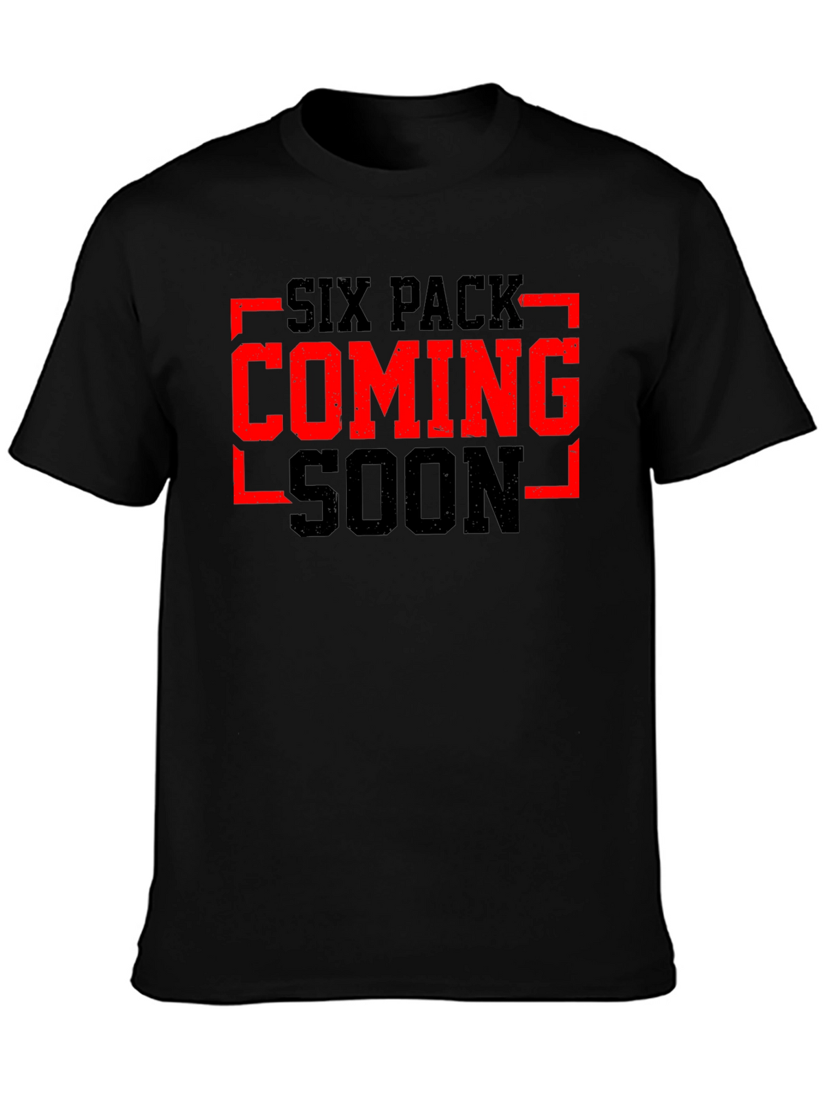 Six Pack Coming Soon Black Graphic Tee