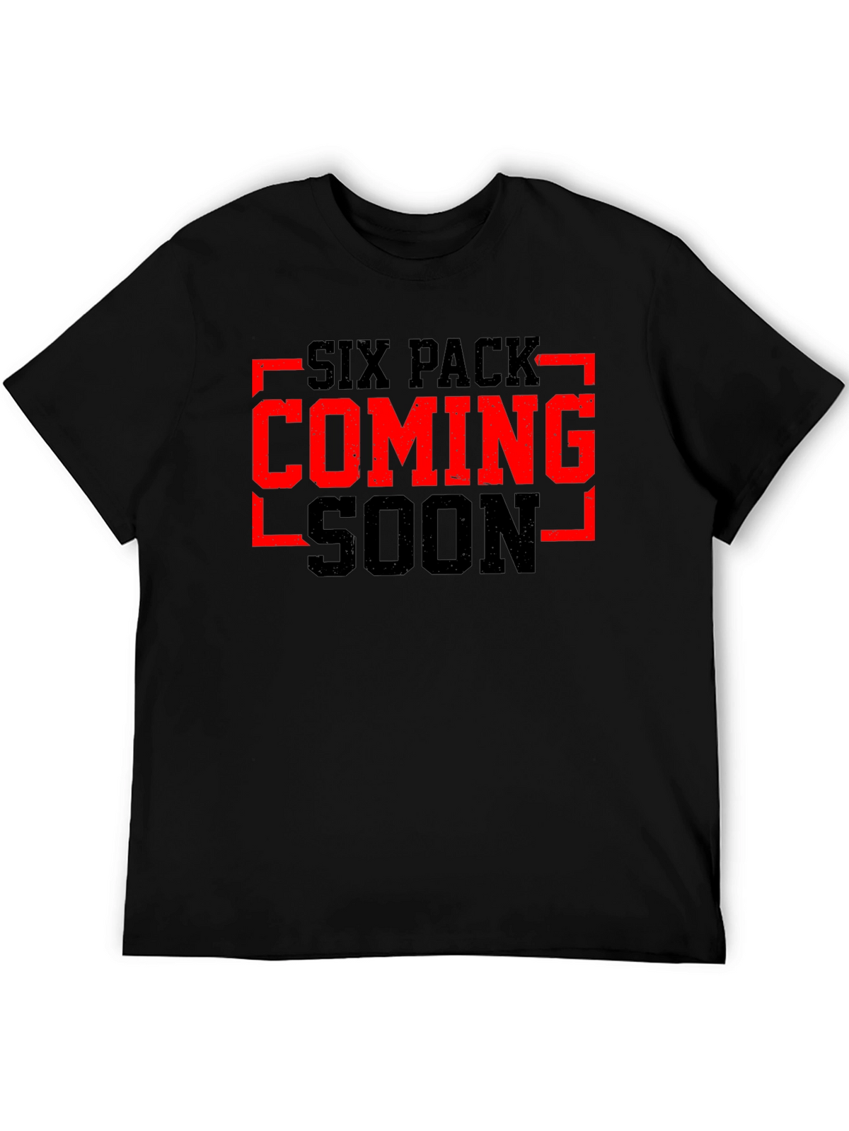 Six Pack Coming Soon Black Graphic Tee