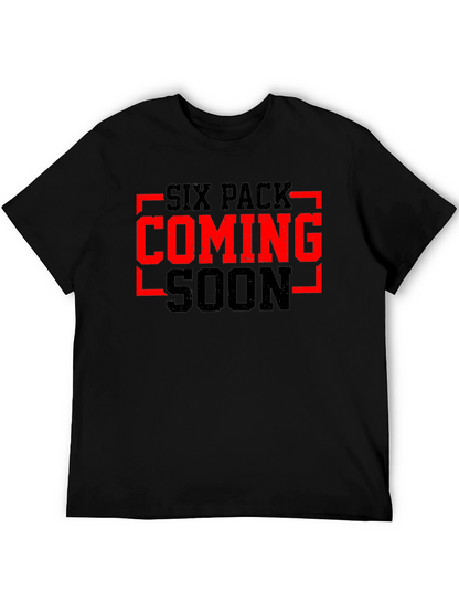 Six Pack Coming Soon Black Graphic Tee