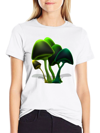 Mushroom Graphic Tee - Unique Glowing Design