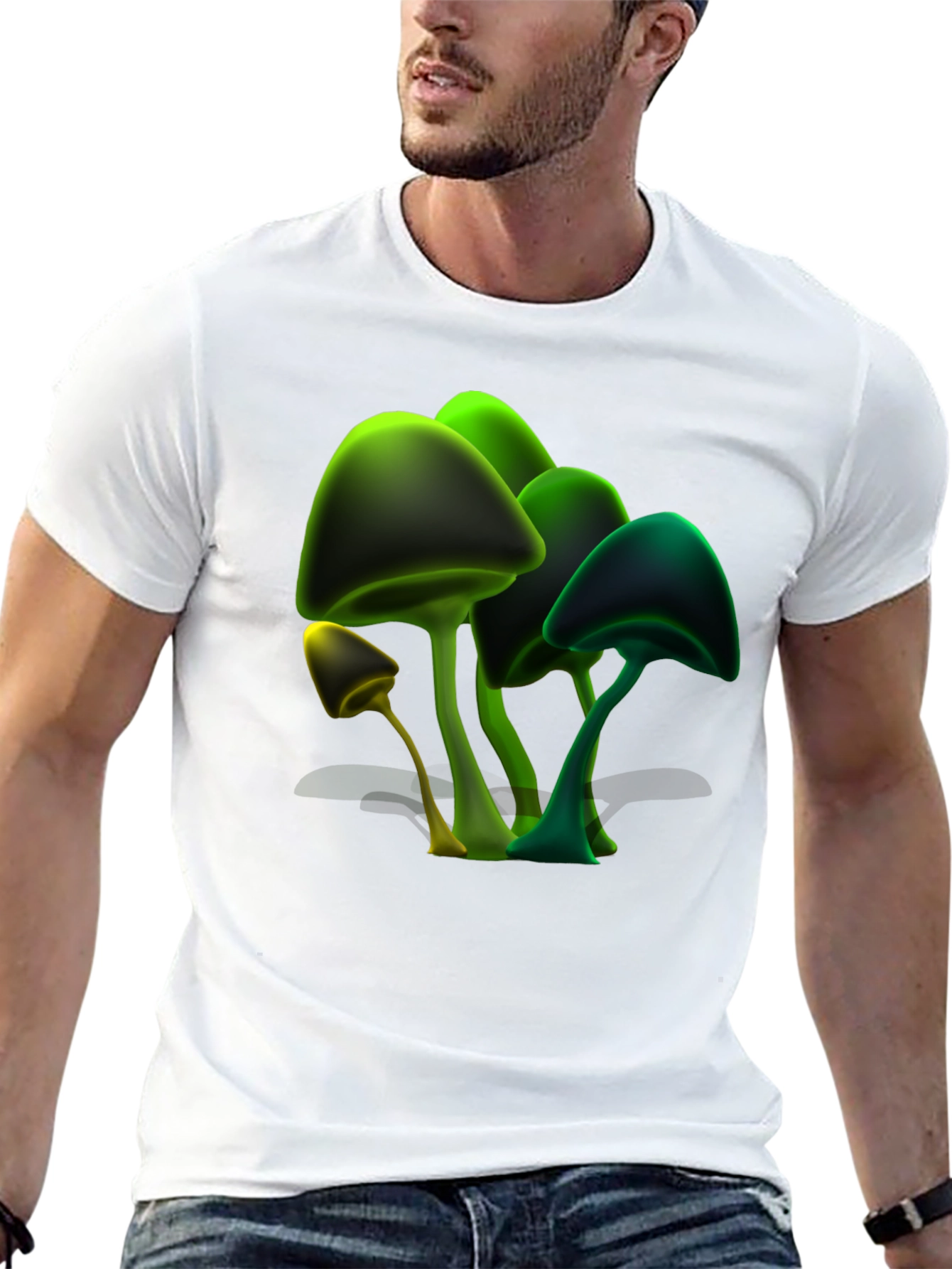 Mushroom Graphic Tee - Unique Glowing Design