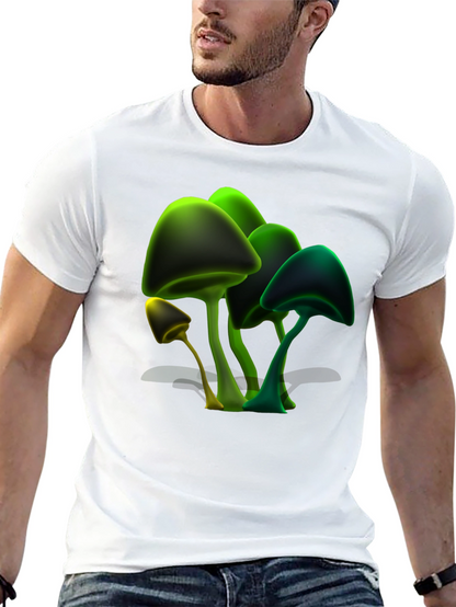 Mushroom Graphic Tee - Unique Glowing Design
