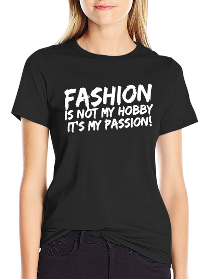 Fashion Passion Graphic Tee - Stylish Black T-Shirt
