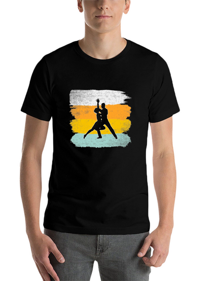 Dance Silhouette Graphic Tee - Retro Style