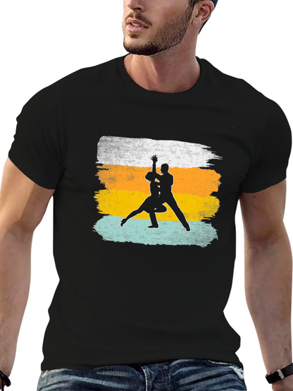 Dance Silhouette Graphic Tee - Retro Style