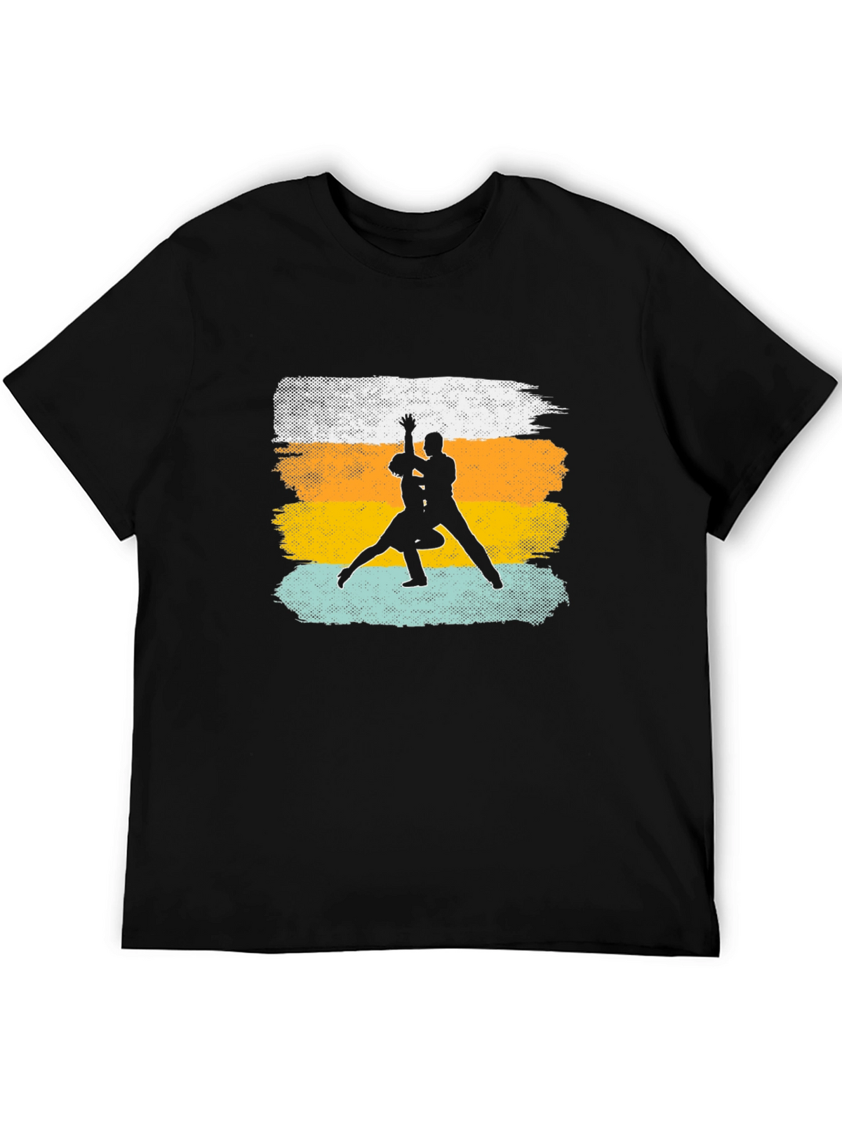 Dance Silhouette Graphic Tee - Retro Style