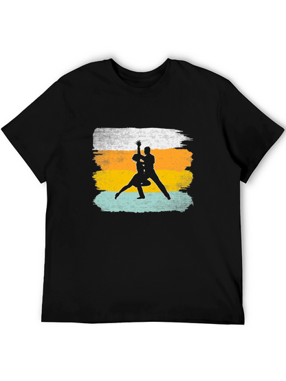 Dance Silhouette Graphic Tee - Retro Style