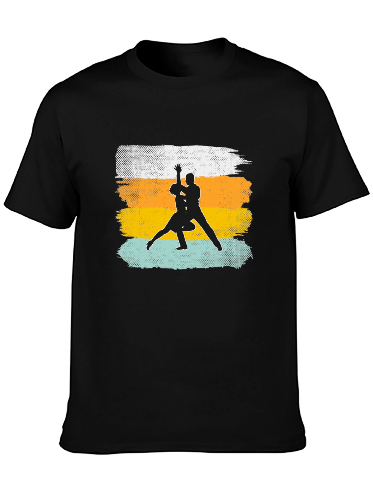Dance Silhouette Graphic Tee - Retro Style