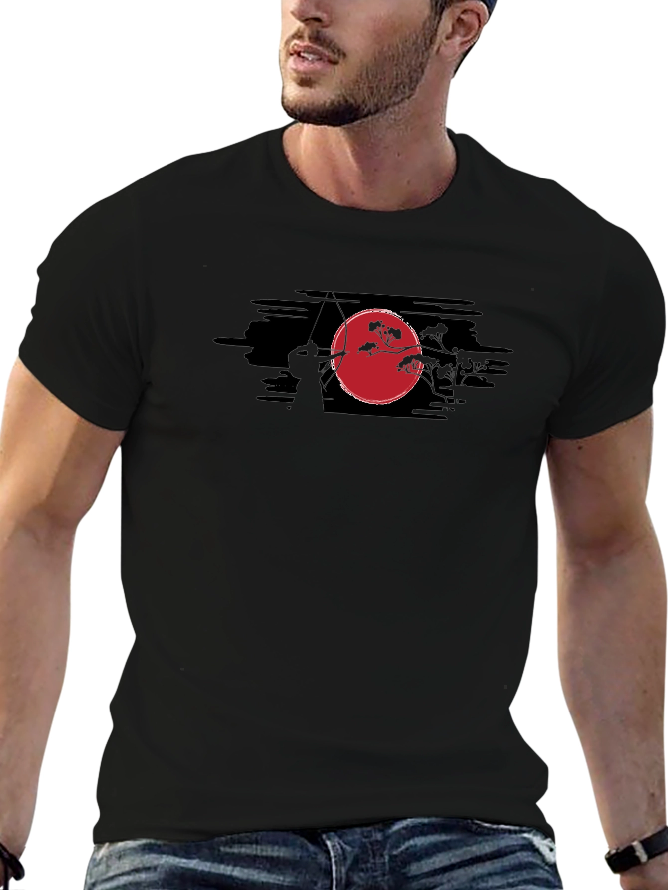 Samurai Archer T-Shirt - Mens Black Graphic Tee