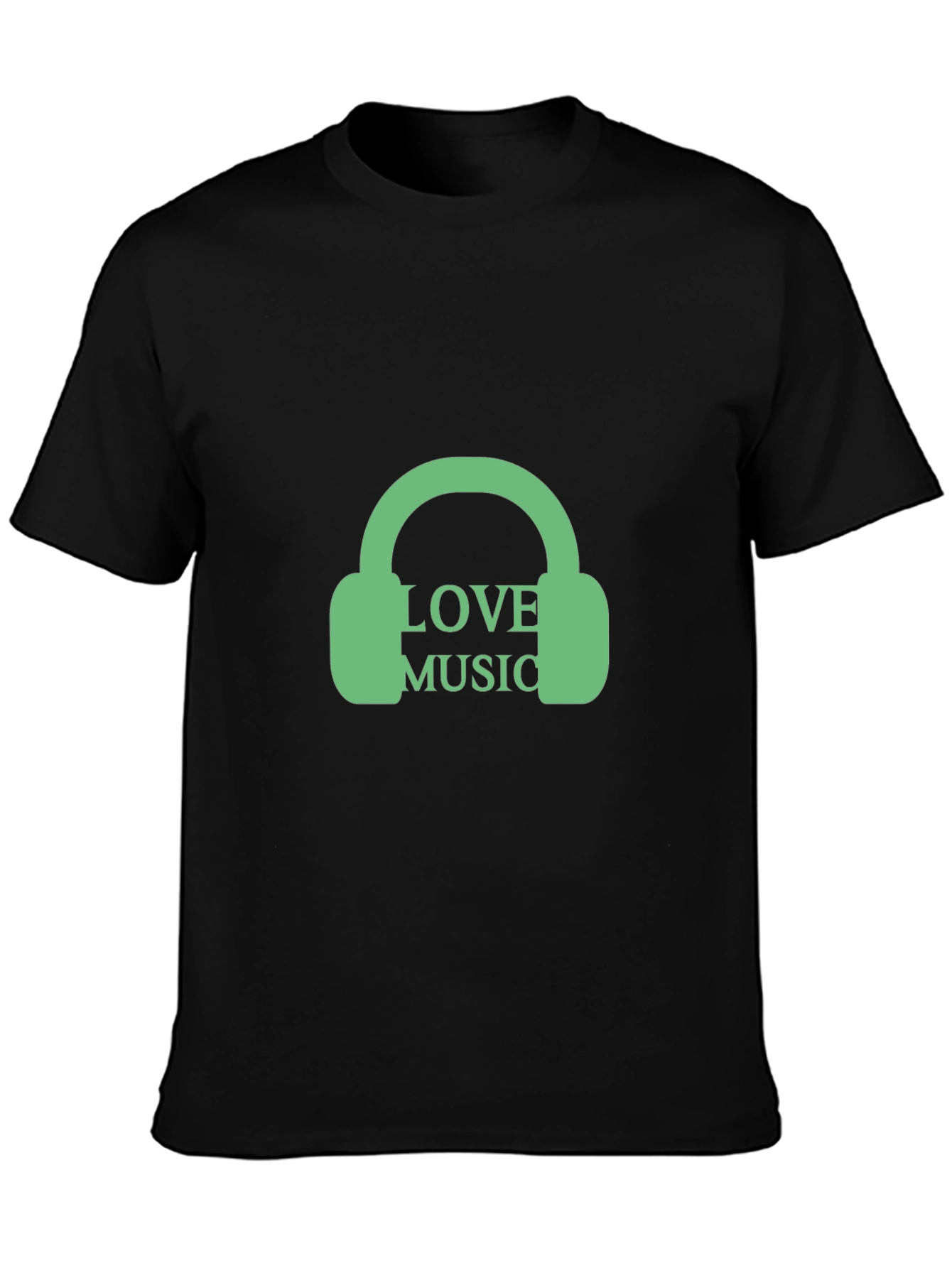 Love Music Graphic Tee - Trendy Black T-Shirt