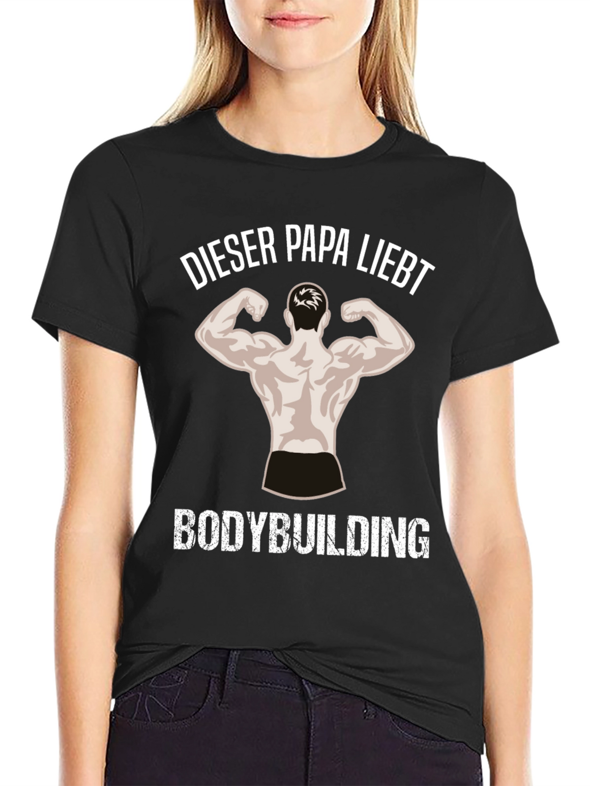 Bodybuilding Dad Black T-Shirt