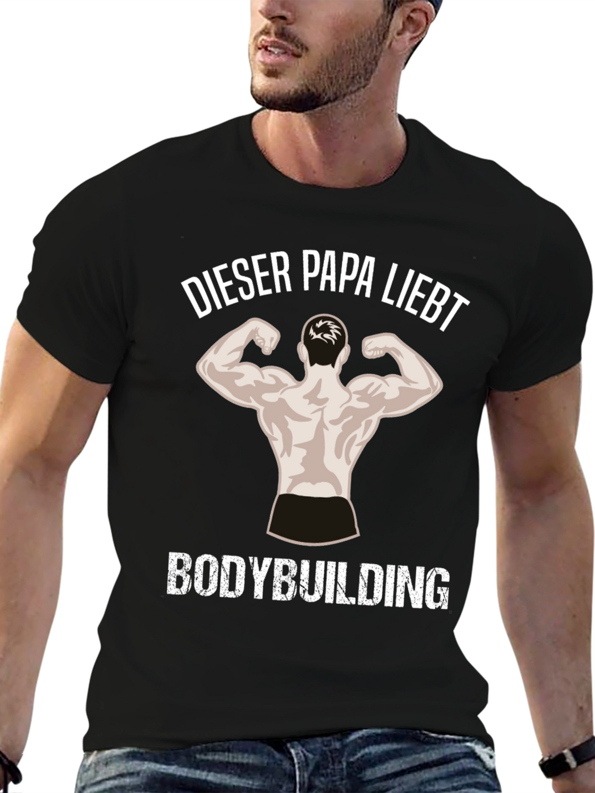 Bodybuilding Dad Black T-Shirt