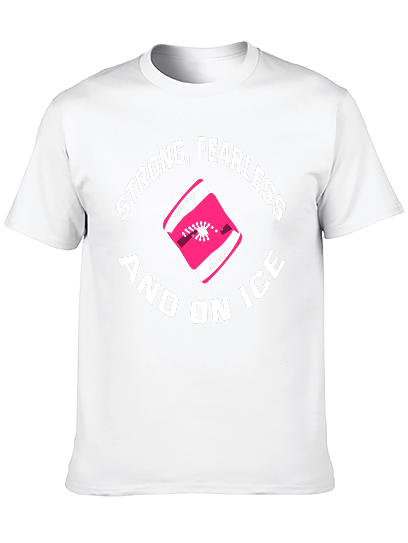 Strong Fearless and On Ice Black Graphic T-Shirt