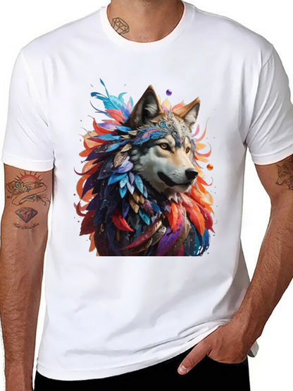 Wolf Feather T-Shirt - Unique Graphic Tee