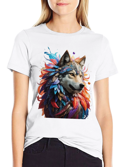 Wolf Feather T-Shirt - Unique Graphic Tee