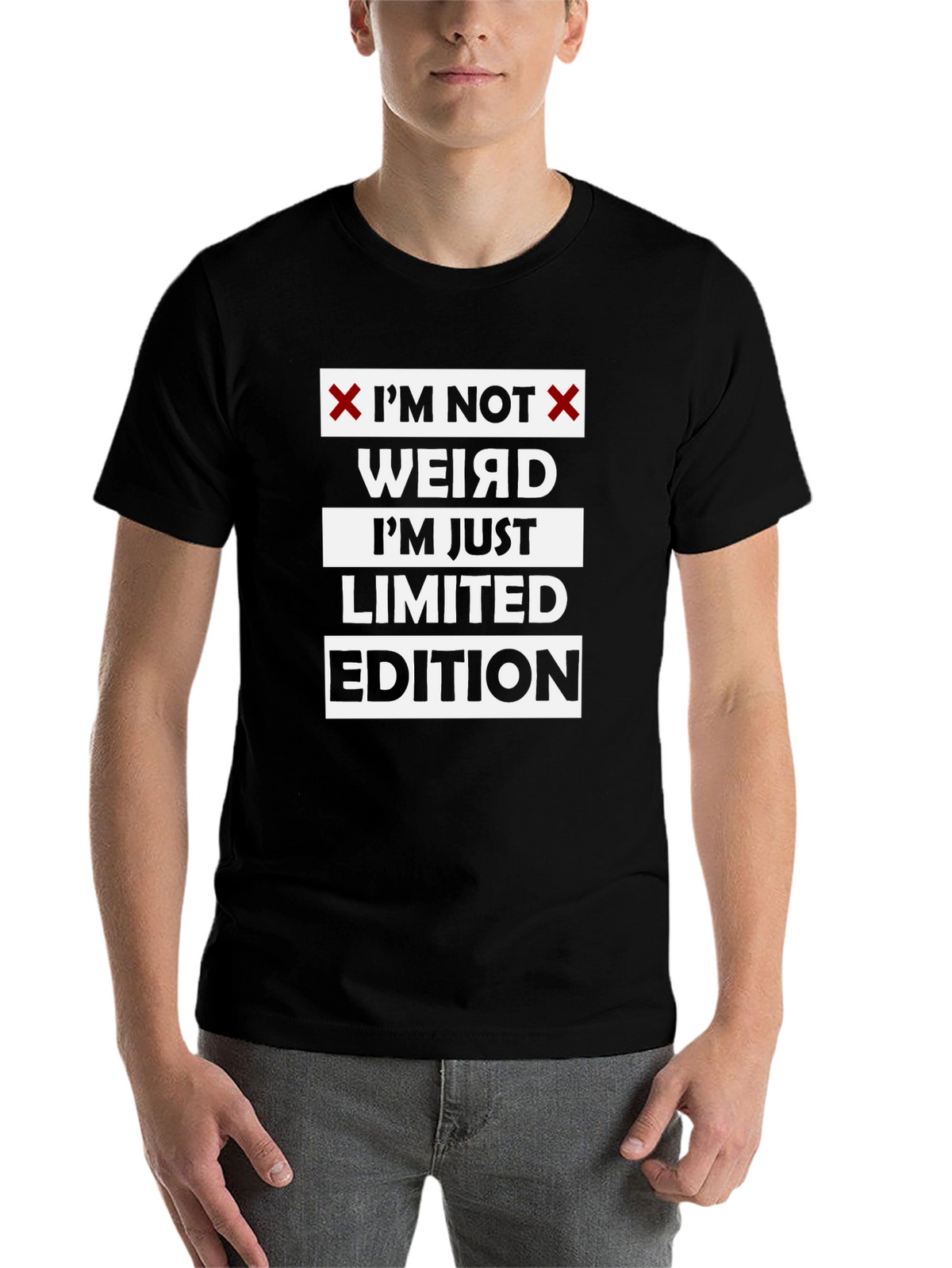 Im Not Weird Limited Edition Black Graphic T-Shirt
