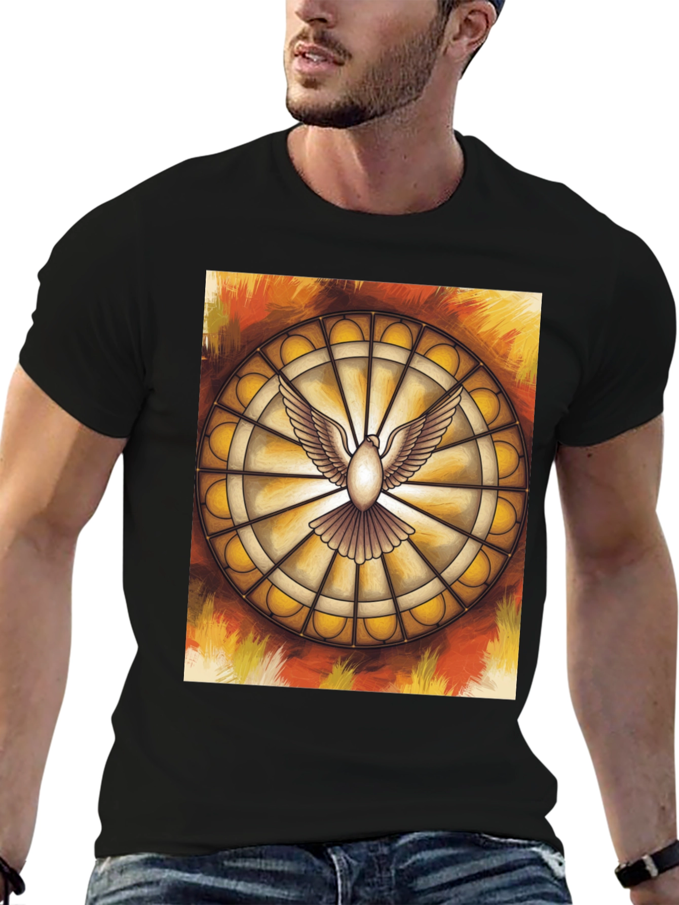 Dove Stained Glass Graphic Tee