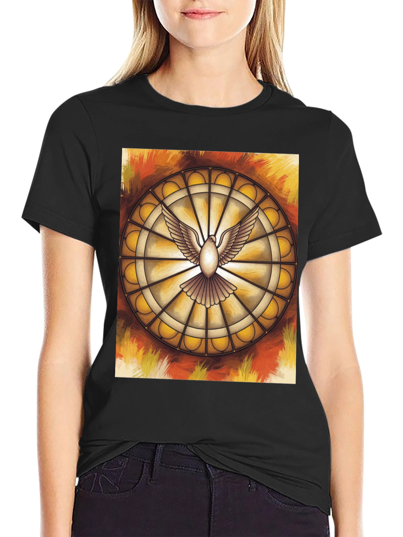 Dove Stained Glass Graphic Tee