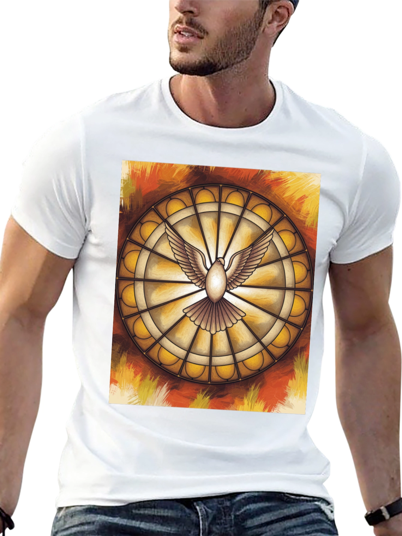 Dove Stained Glass Graphic Tee