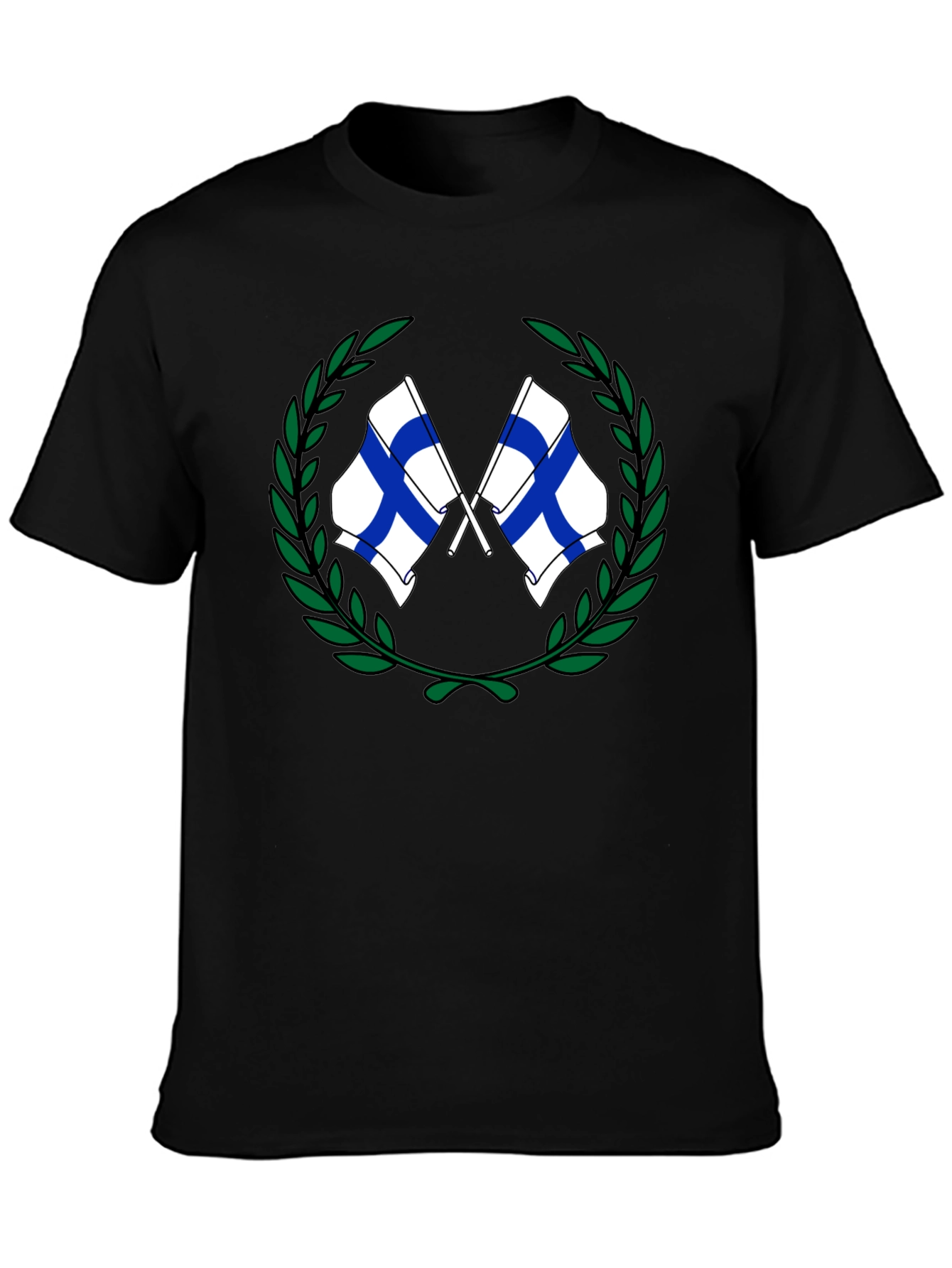 Finland Flags Wreath Graphic T-Shirt