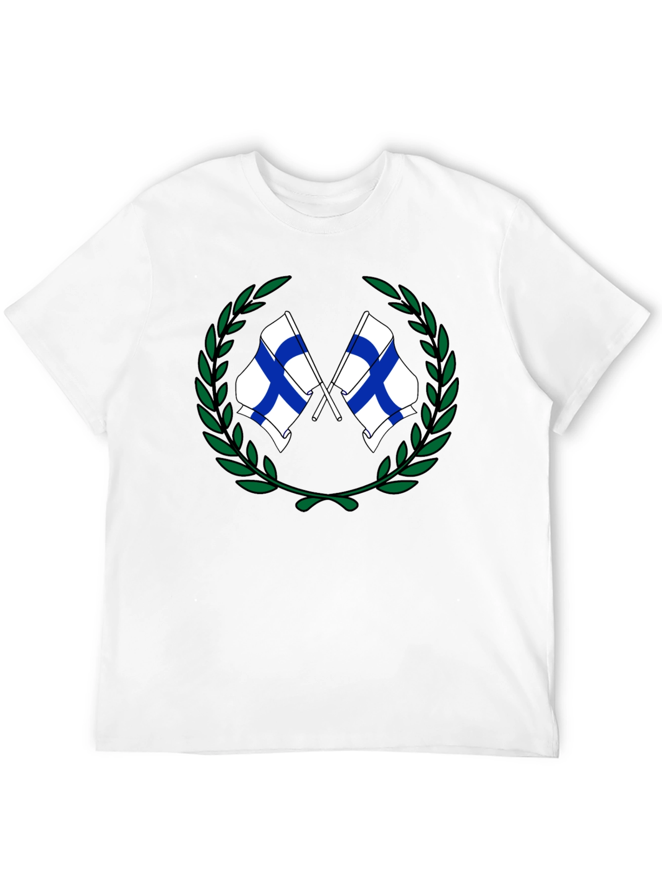 Finland Flags Wreath Graphic T-Shirt