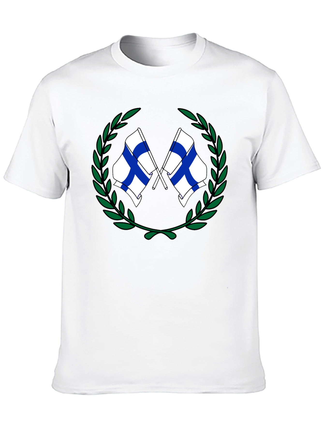 Finland Flags Wreath Graphic T-Shirt