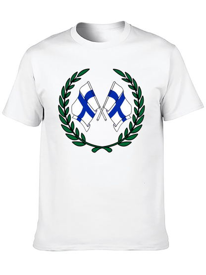 Finland Flags Wreath Graphic T-Shirt