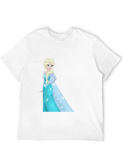 Elsa Graphic Tee - Black Cotton Blend