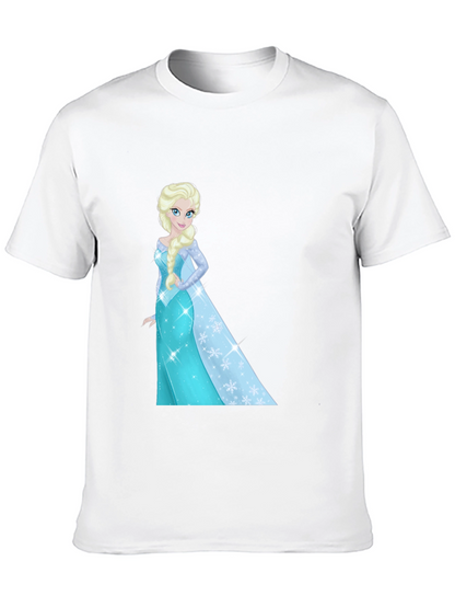Elsa Graphic Tee - Black Cotton Blend