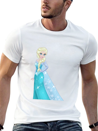 Elsa Graphic Tee - Black Cotton Blend