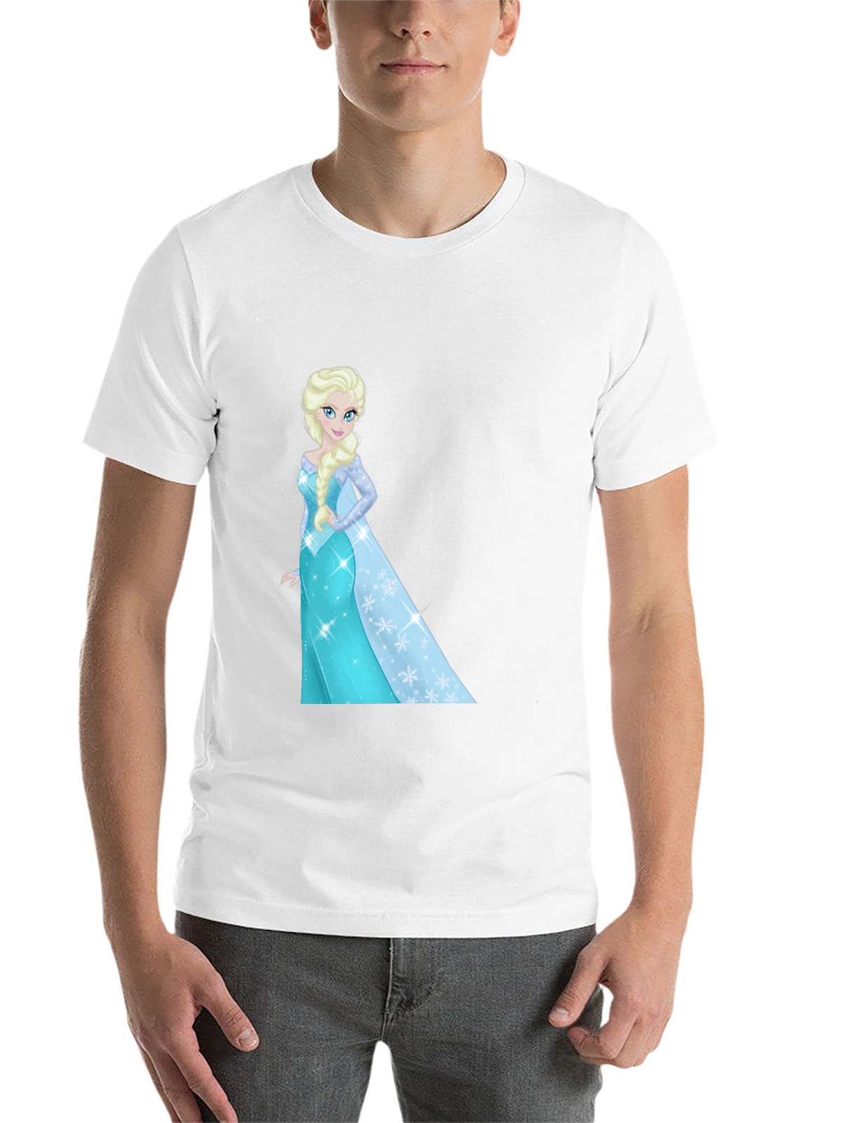 Elsa Graphic Tee - Black Cotton Blend