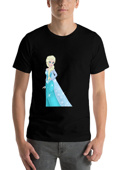 Elsa Graphic Tee - Black Cotton Blend