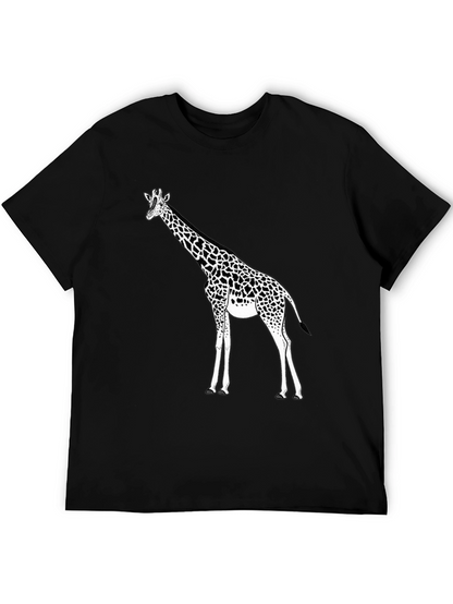 Giraffe Graphic Black T-Shirt