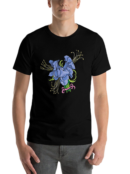 Floral Bouquet Graphic Tee - Black