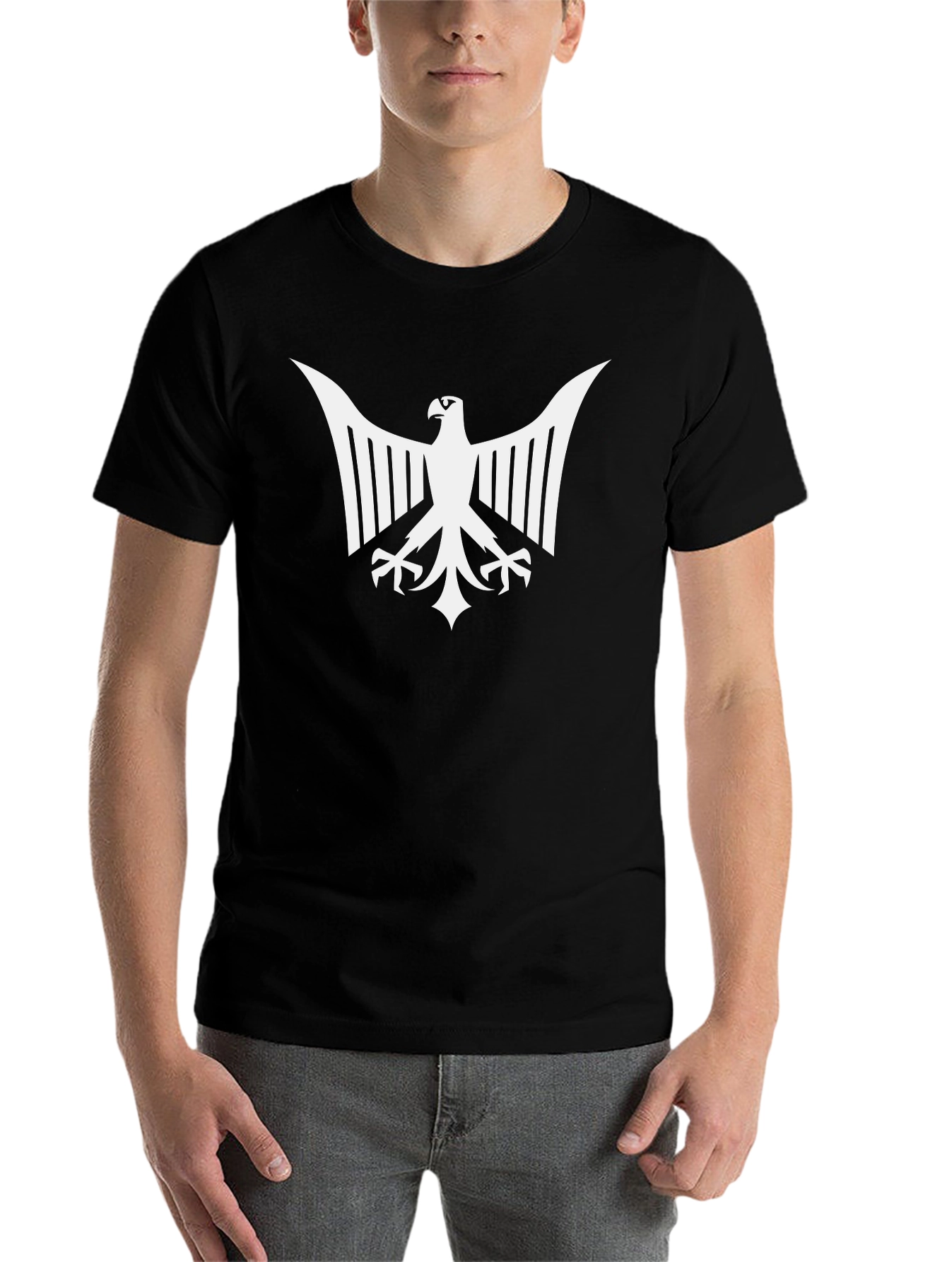 Eagle Emblem Graphic Tee - Bold Black T-Shirt