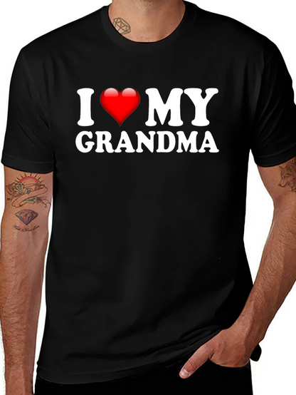 I Heart My Grandma Black T-Shirt