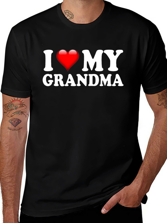 I Heart My Grandma Black T-Shirt
