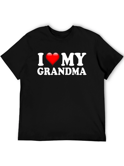I Heart My Grandma Black T-Shirt