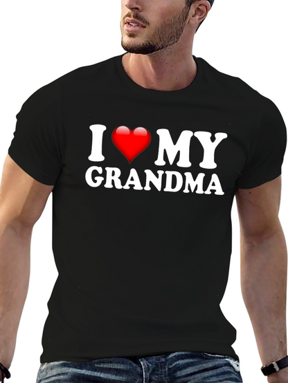 I Heart My Grandma Black T-Shirt