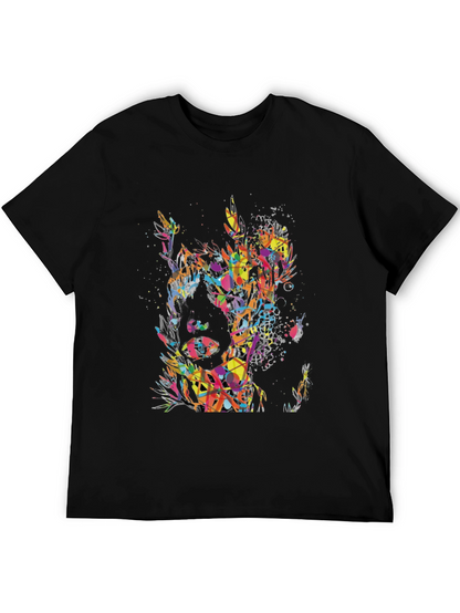Abstract Art Mens Black T-Shirt