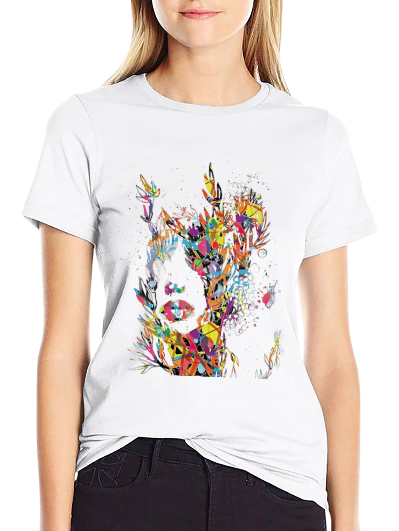 Abstract Art Mens Black T-Shirt