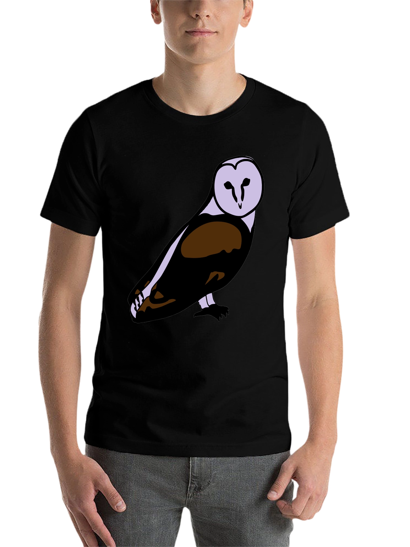 Owl Graphic Print T-Shirt - Stylish Mens Tee