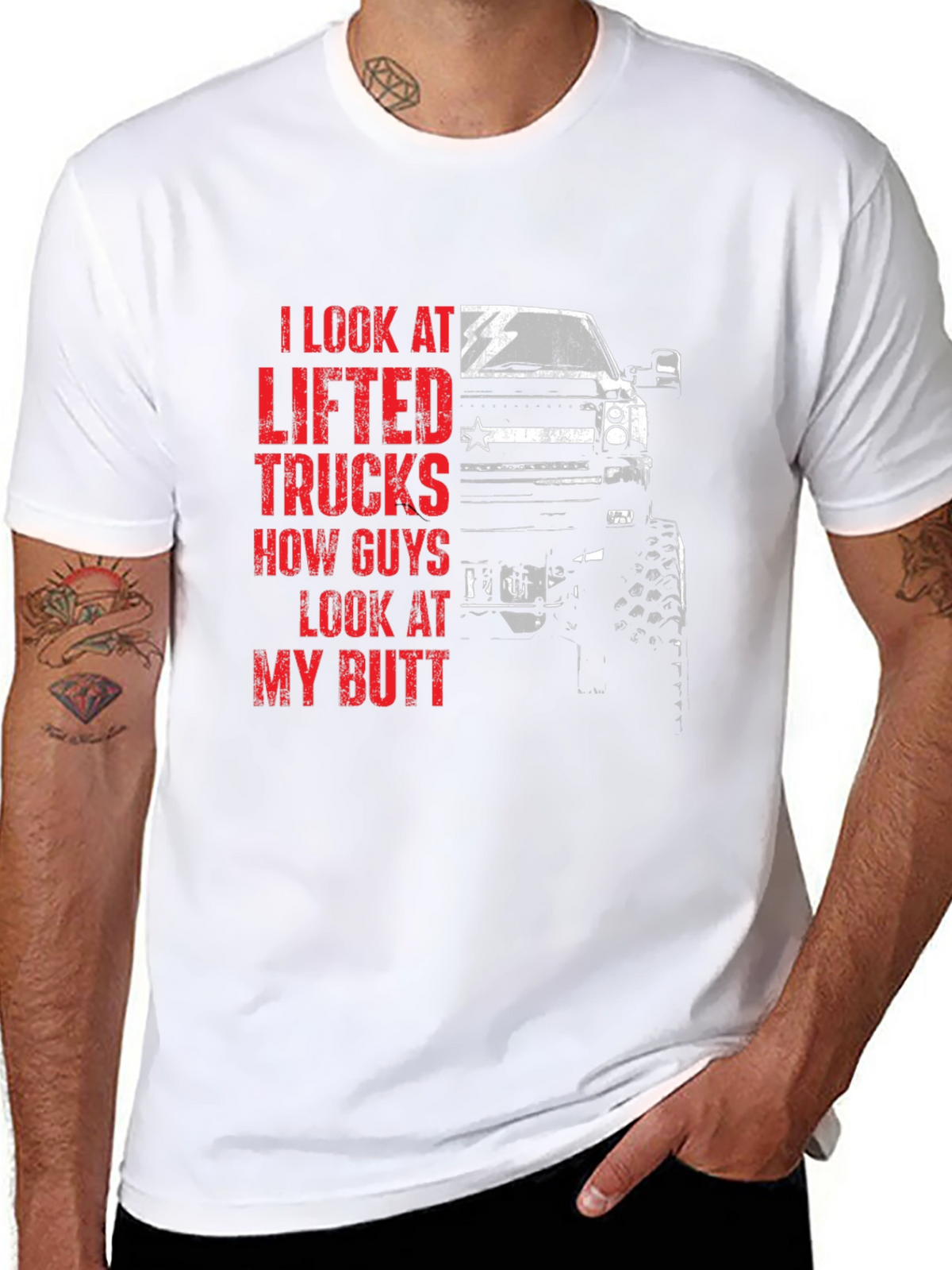 Lifted Truck Graphic T-Shirt for Men - Black