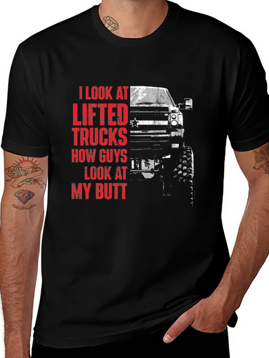 Lifted Truck Graphic T-Shirt for Men - Black