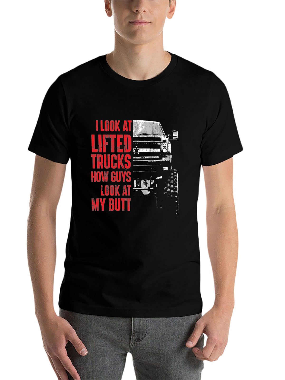 Lifted Truck Graphic T-Shirt for Men - Black