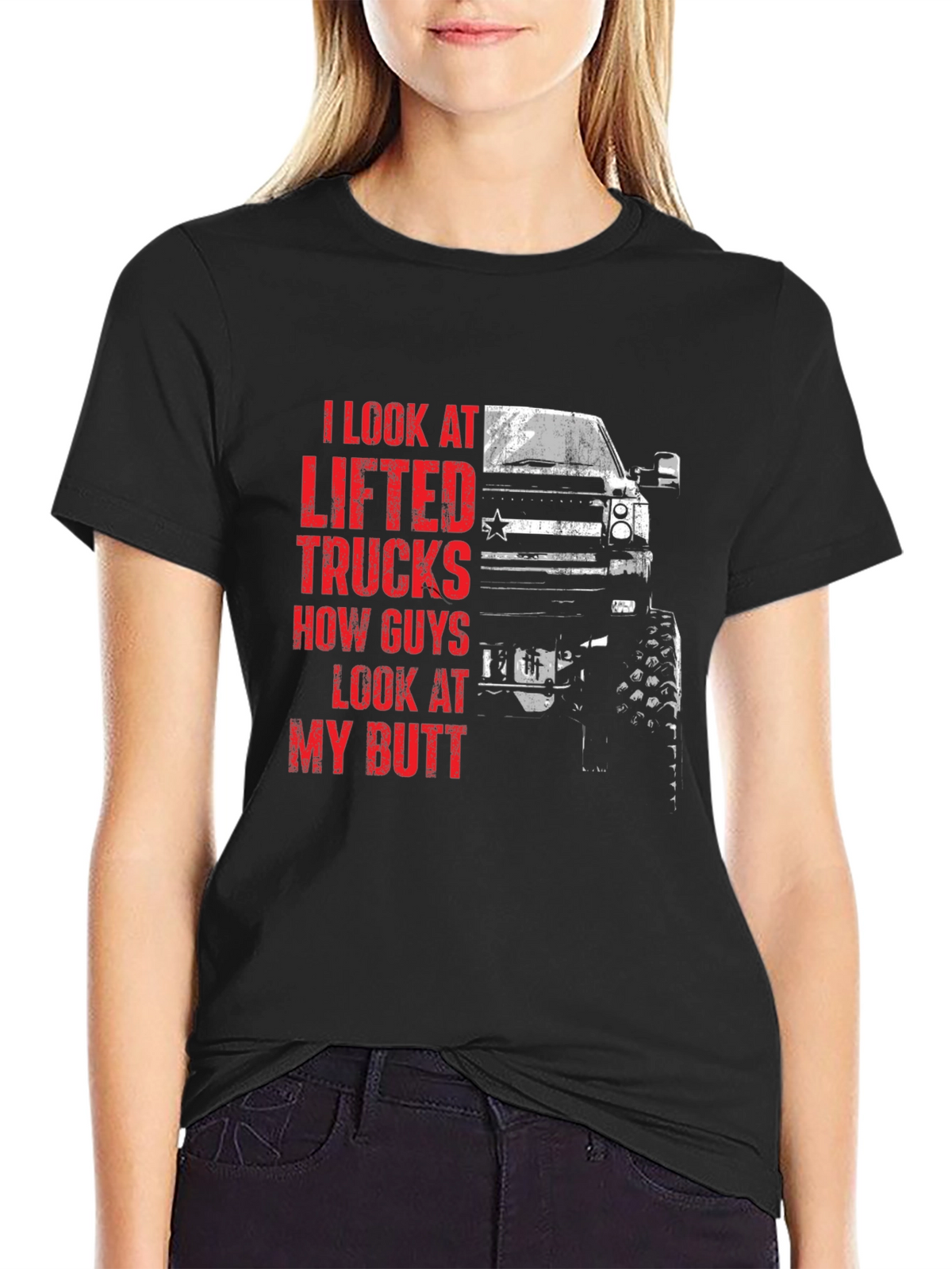 Lifted Truck Graphic T-Shirt for Men - Black