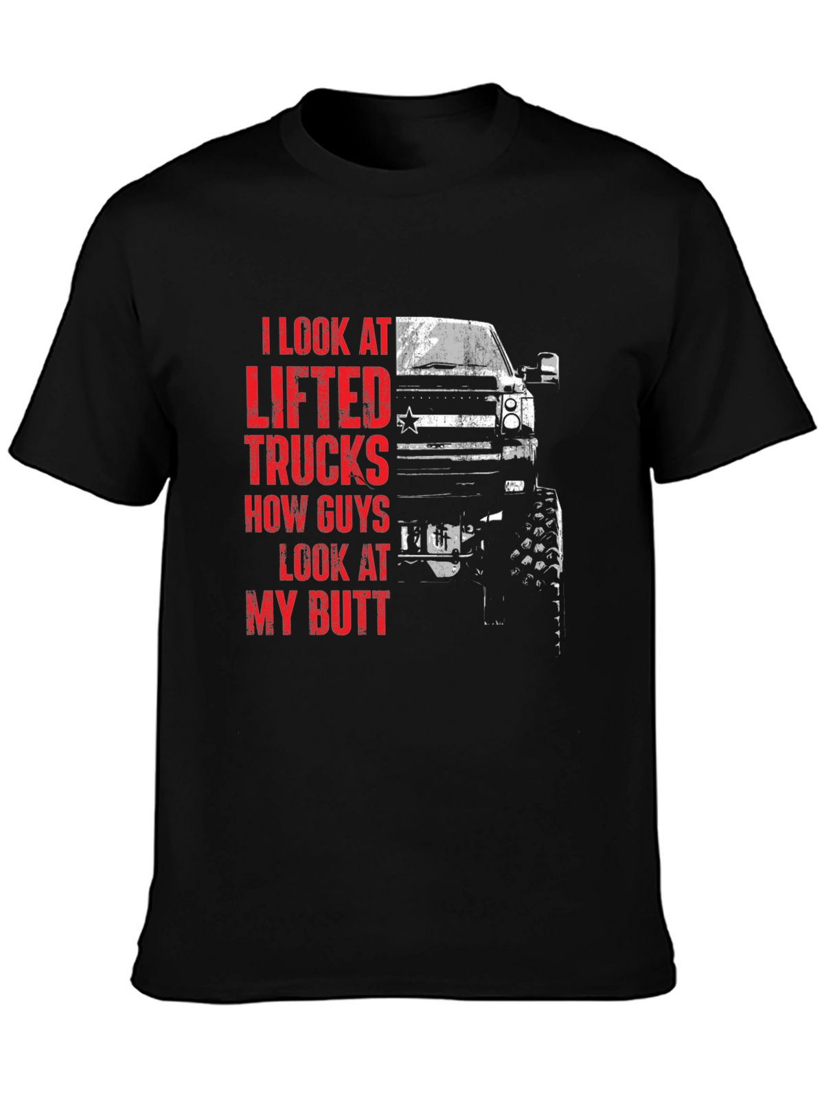 Lifted Truck Graphic T-Shirt for Men - Black