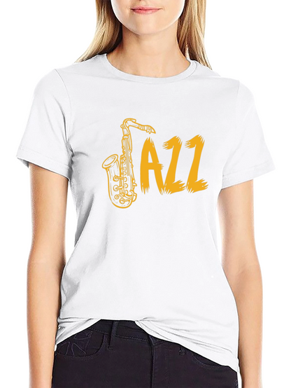 Jazz Saxophone Graphic T-Shirt - Classic Music Tee