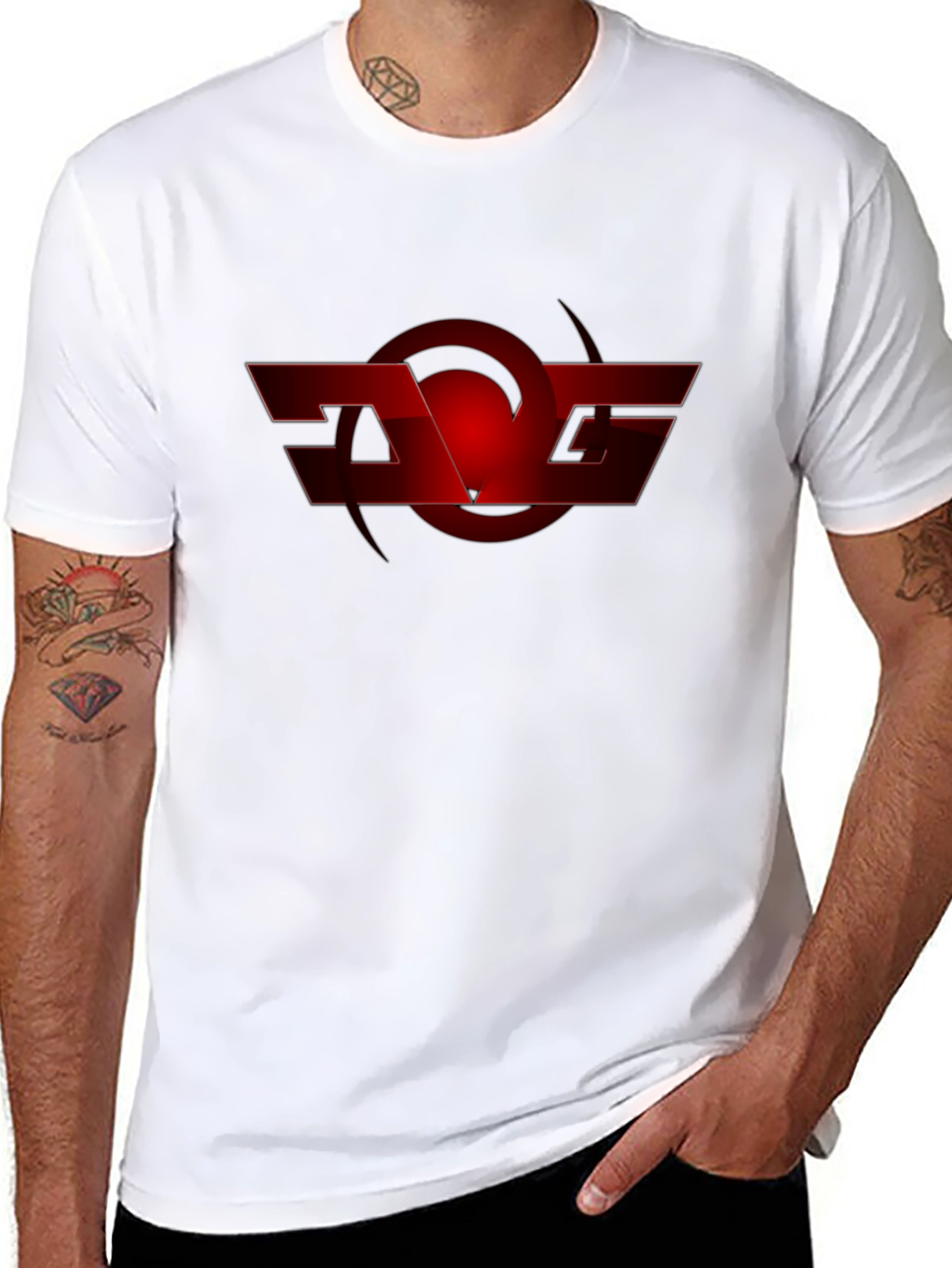 Red Graphic Logo Black T-Shirt
